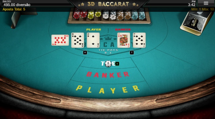 3D Baccarat no casino da 22 bet