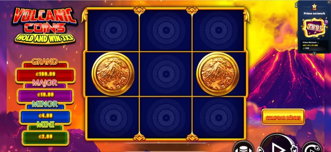 Máquinas com Jackpot Progressivo: Slot Volcanic Coins