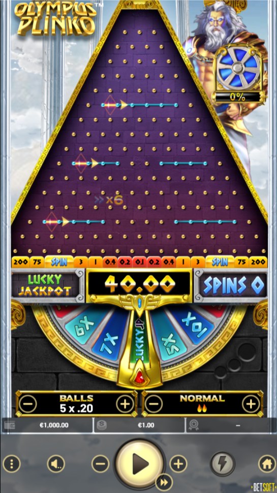 Jogo de Plinko Online: Olympus Plinko