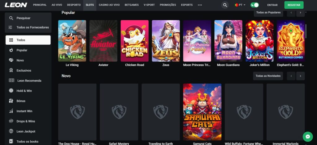 Página Inicial do Casino  Leon Bet Portugal